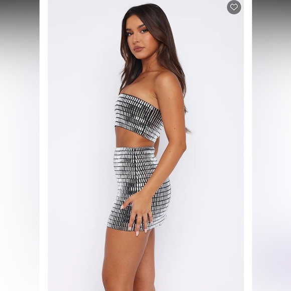 City At Night Mini Skirt Silver - Picture 6 of 8